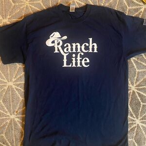 Ranch Life Navy Blue Men's T-Shirt size large